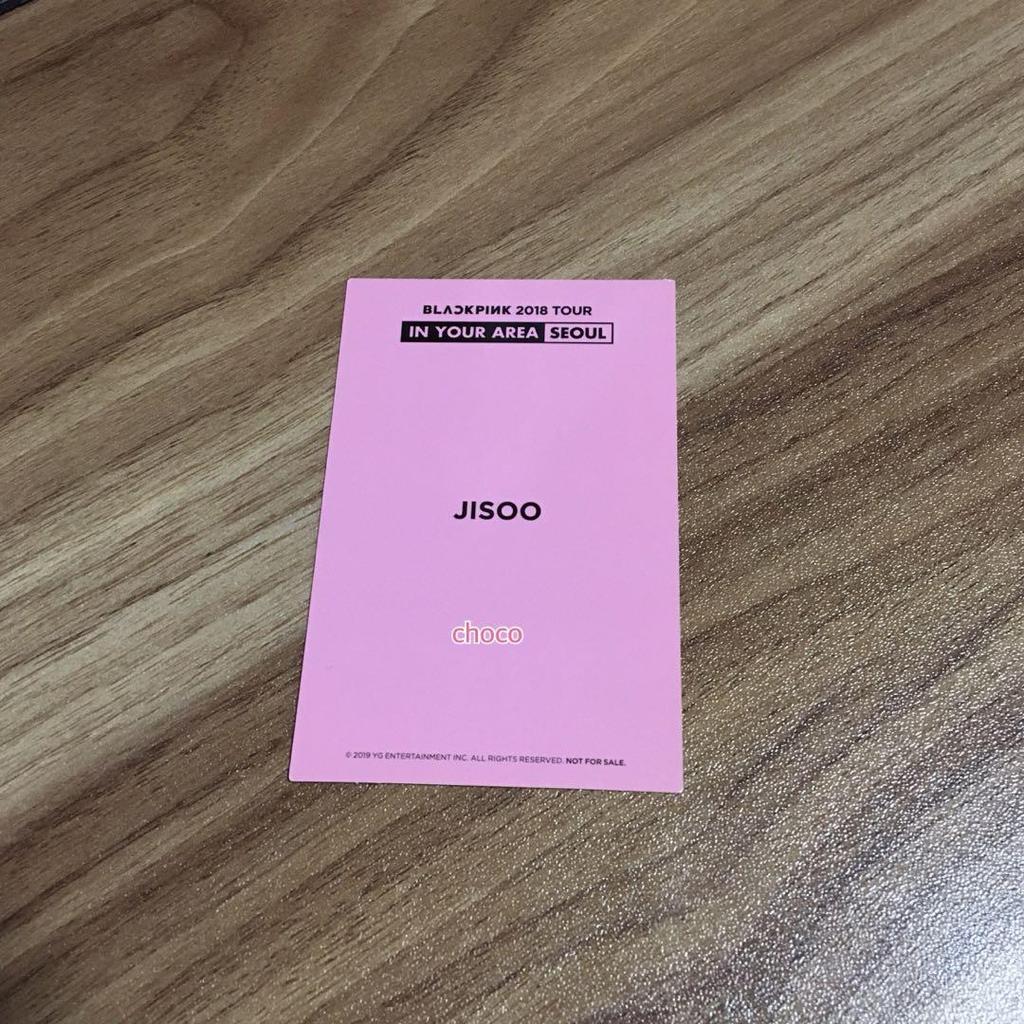 [USED] BLACKPINK JISOO trading card