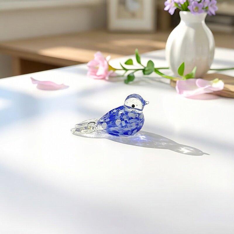 Handgefertigte Mini-Glasvogel-Figur Bunt Niedlich Kleines Tier-Ornament Innenbereich Zuhause Schreibtisch Feengarten Bonsai-Pflanzgefäß Dekorationszubehör