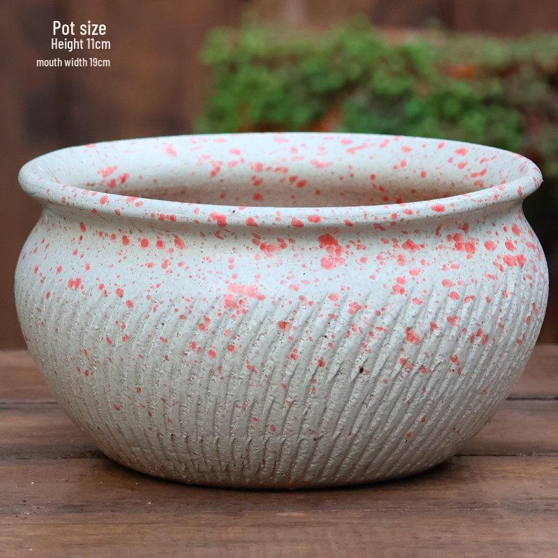 Sonderangebot: Retro Terrakotta Hoher Blumentopf für Sukkulenten oder Rettich