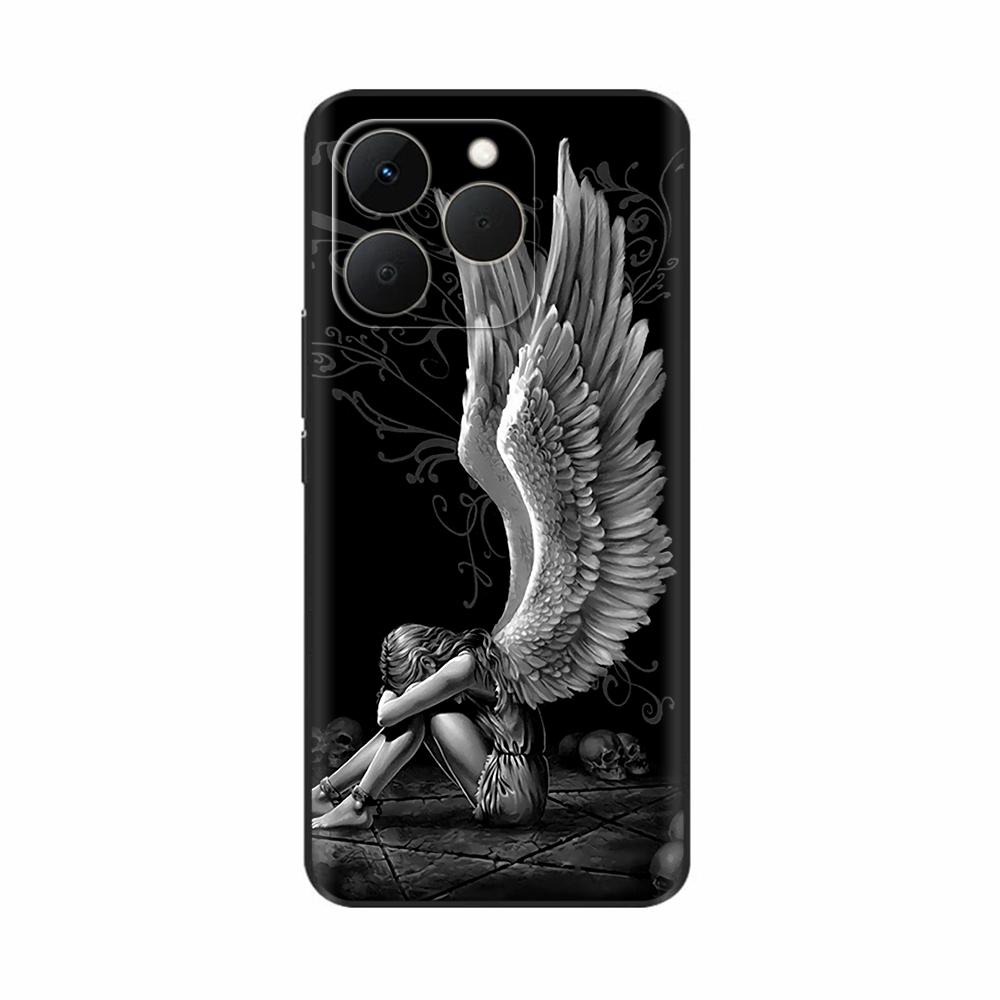 For Realme 15T 5G Case Soft Silicone Bumper Cartoon Flower Skull Painting Back Cover For Oppo Realme 15T 15 T Phone Cases Funda