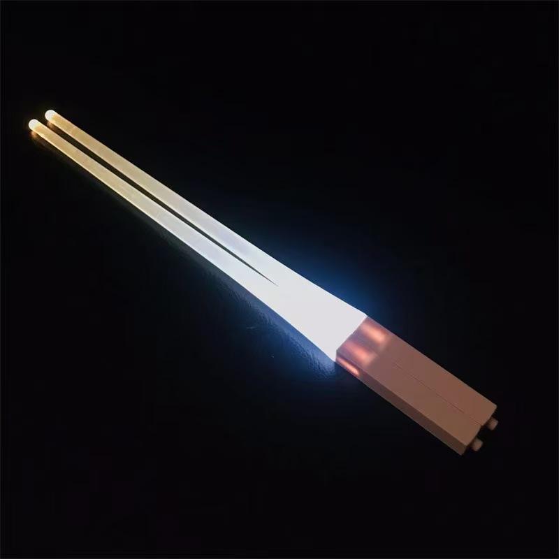 LED Light Saber Chopsticks BPA Free Detachable Washable 1 Pair for Cosplay Party Tableware Gift