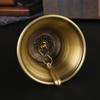 Carved rattle Copper bell with handle Hand rattling bell ornament School class Home desktop decoration Brass bell
