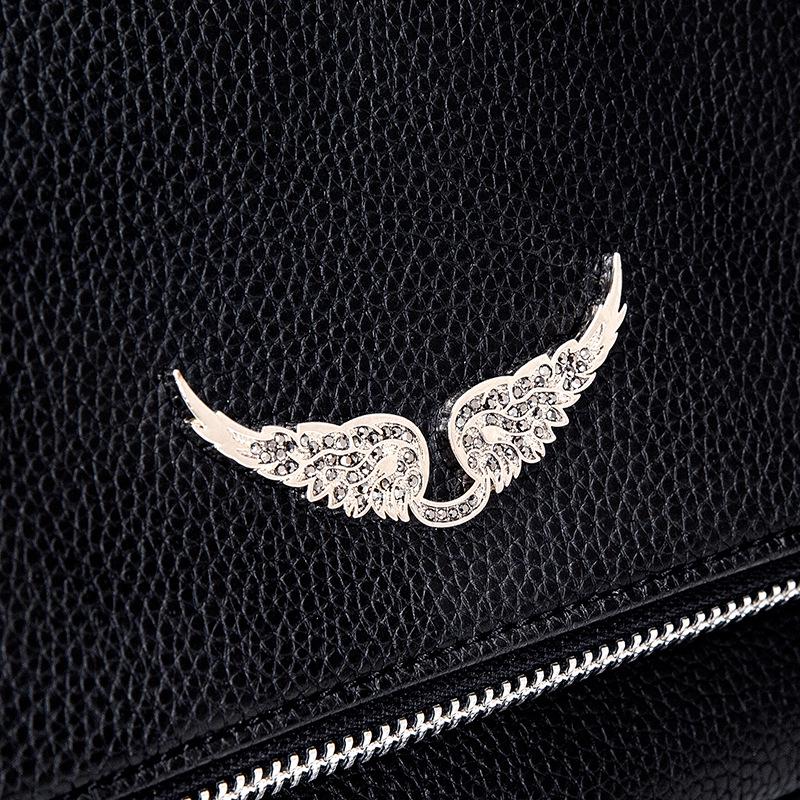 ZV French Exquisite Women's Winged Chain Crossbody Bag: Elegant Envelope Shoulder Bag for Ladies.