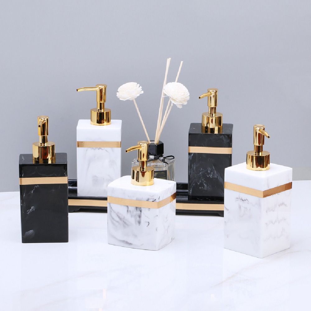 Light Luxury Lotion Dispenser Bottles Resin Liquid Soap Container Hand Sanitizer Holder  Kitchen
