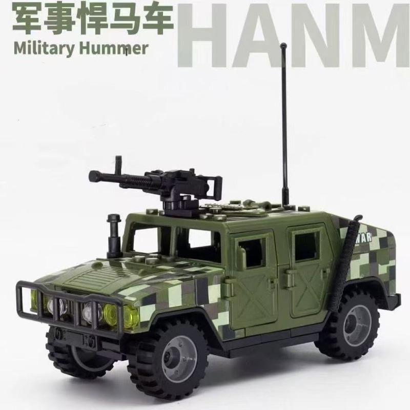 MOC polizia speciale militare scudo antiproiettile Hummer jeep auto antideflagrante mattoncini accessori armi militari giocattoli