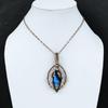 Labradorite Pendant Copper Wire Wrapped Pendant Handmade Gemstone Pendant Labradorite Copper Jewelry Anniversary Gift Wire Wrapped Jewelry