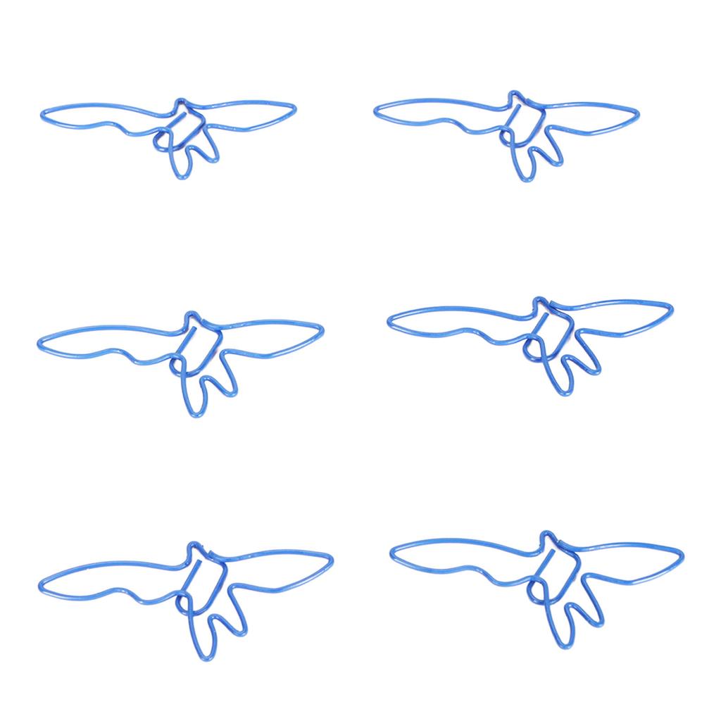 100pcs Blue Birds Paper Clips Creatively Cute Plated Metal Bookmark Paper Clips for School Office Library