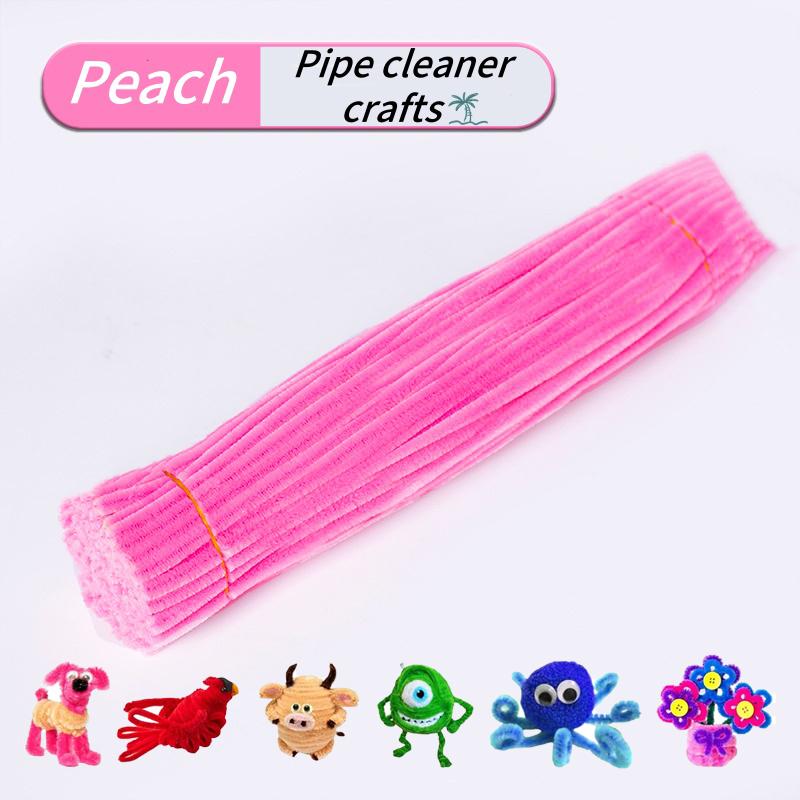 100 Pieces Pipe Cleaners Chenille Stem, Solid Color Pipe Cleaners Set for Pipe Cleaners DIY Arts Crafts Decorations
