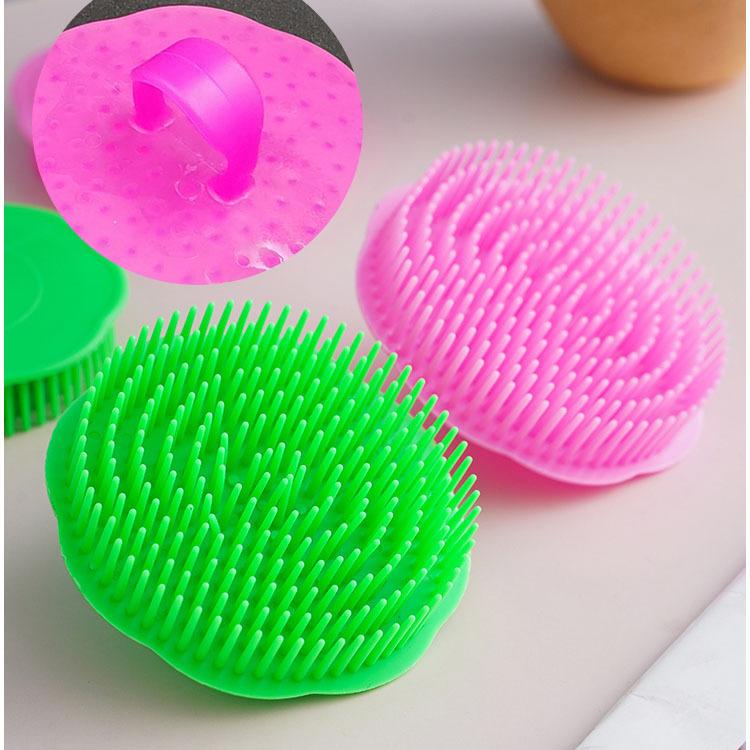 Прозрачная щетка для мытья головы Силиконовая массажная щетка для головы Круглая расческа для чистки кожи головы Щетка для ванны Воздушная подушка для шампуня Расческа для мытья головы big