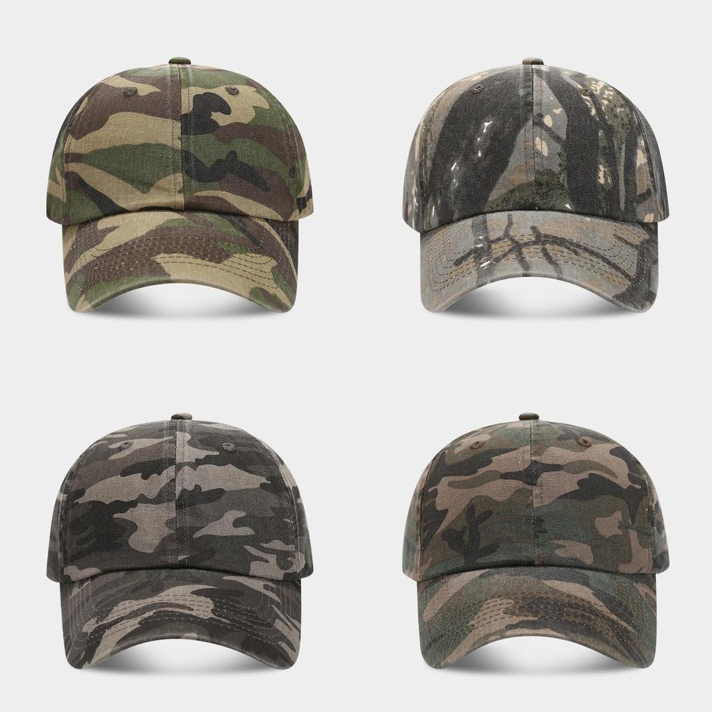 Vintage Camouflage Baseball Cap With Sun Protection For Outdoor Activities