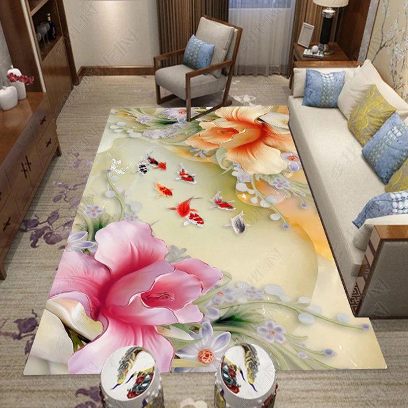 New Chinese Living Room Carpet Home Luxury Bedroom Bedside Large Area Mat Office Commercial Carpets Washable Entrance Doormat