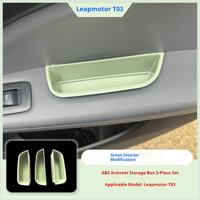 Fit For Leapmotor T03 Car Door Armrest Storage Box Silicone Organizer Car Interior Decoration Convenient Stowing