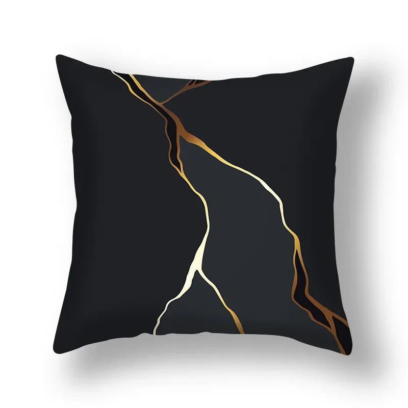 Ginkgo Leaves Pillows Case Home Decorative Cushion Cover Golden polyester Print Pillowcase Car Sofa Pillow Case Home Decor 45*45