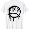 Sad Face In Black Graffiti Spray Paint T-Shirt