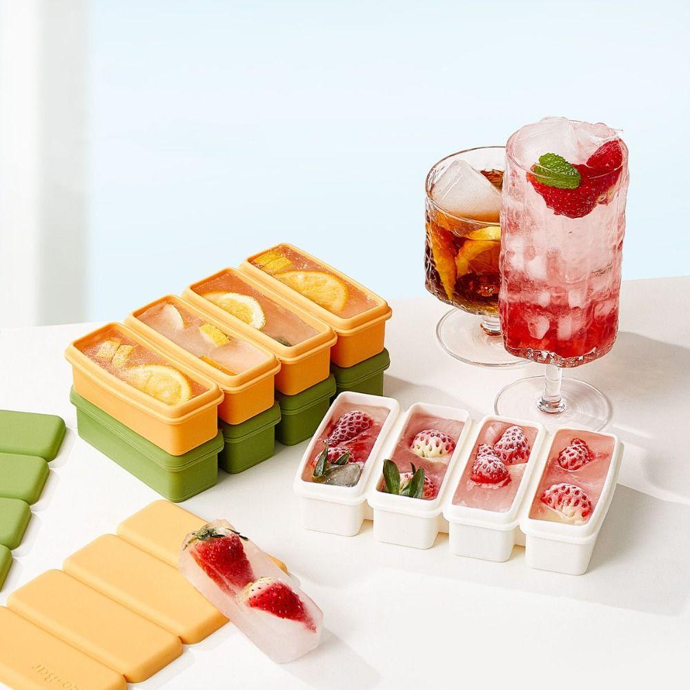 

Silicone Cocktails Popsicle Reusable Ice Cube Mold Creativity Ice Cube Tray зелёный