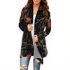 Women's Casual Halloween Printed Long Sleeve Mid-Length Cardigan Jacket for Fall