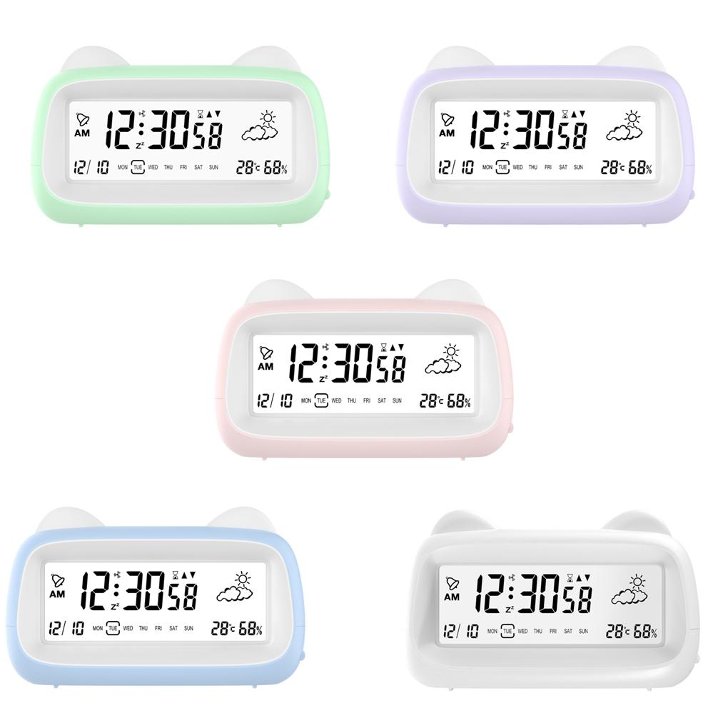 Desk Decorations Table Clock Bedroom Decoration Led Digital Alarm Clock Data Times Calendar Electronic Multi-function Desktop