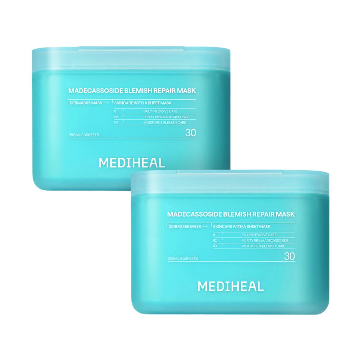 Mediheal Derma 365 Daily Mask Sheet Madecassoside Blemish Repair 30 Sheets Dual Pack