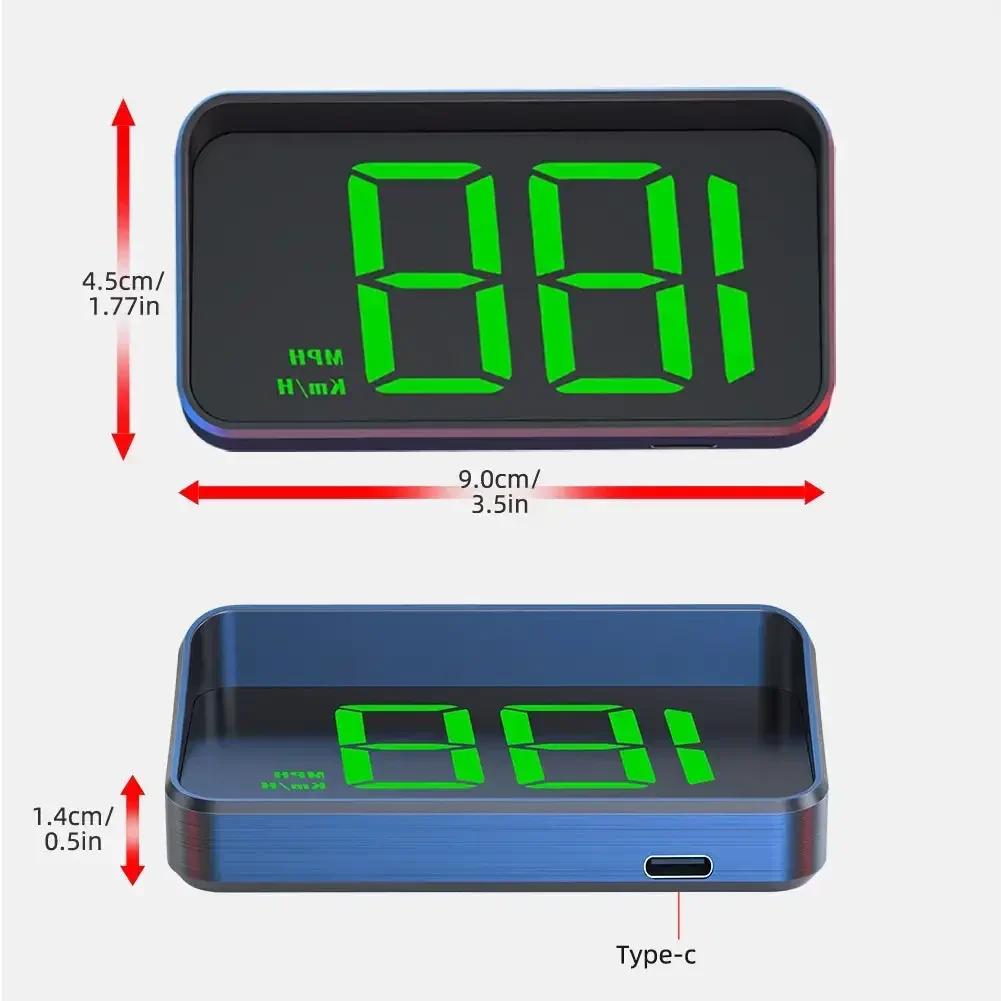 KMH MPH Car GPS Speedometer Head Display Digital HUD Speed Meter Dispaly Plug and Play for Vehicle Truck Motorcycle E-bikes