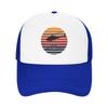 Fashion Helicopter Vintage Sunset  Mesh Baseball Cap  High CostPerforUnisexce Summer Cap