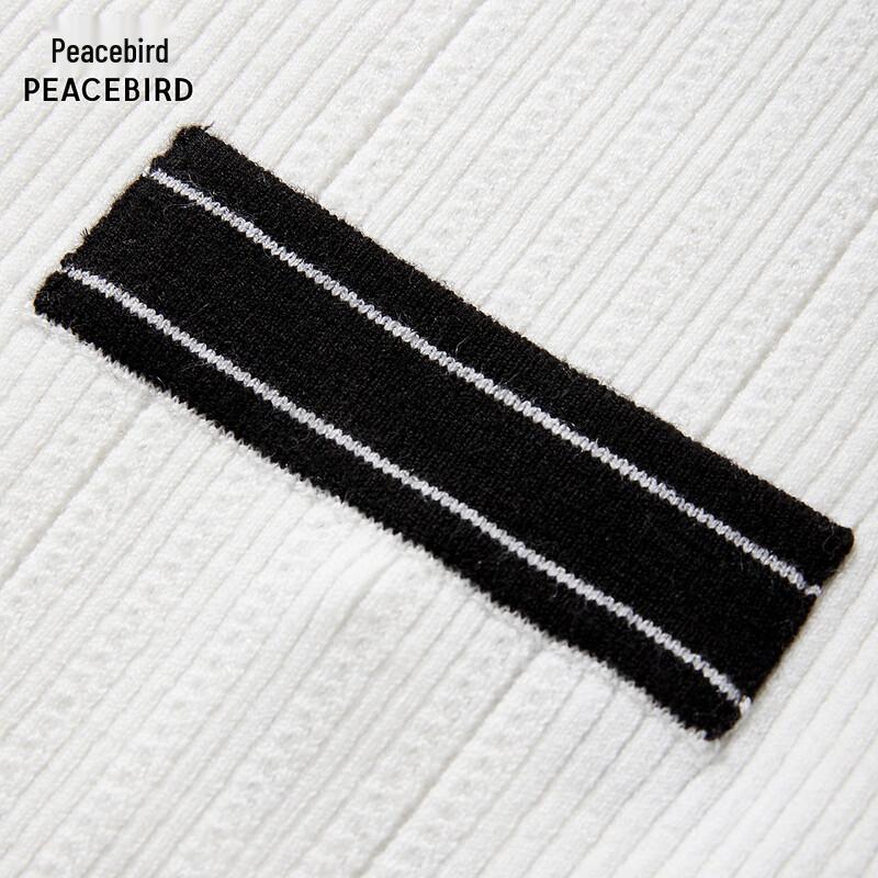 PEACEBIRD Women's V-Neck Contrast Trim Knit Cardigan