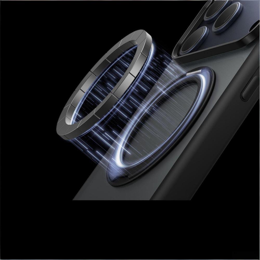 For Magsafe Magnet Ring Rotating Fold Magnetic Stand Phone Case For 17 Pro Max Air 17Pro Solid Color Matte Armor Cover