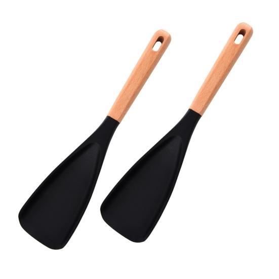 Silicone Cooking Spoon Heat Resistant Nonstick Kitchen Utensils 3 in 1 Spatula Spoon Stir Scoop Serve with Ease Ergonomic Handle Easy to Clean Ideal