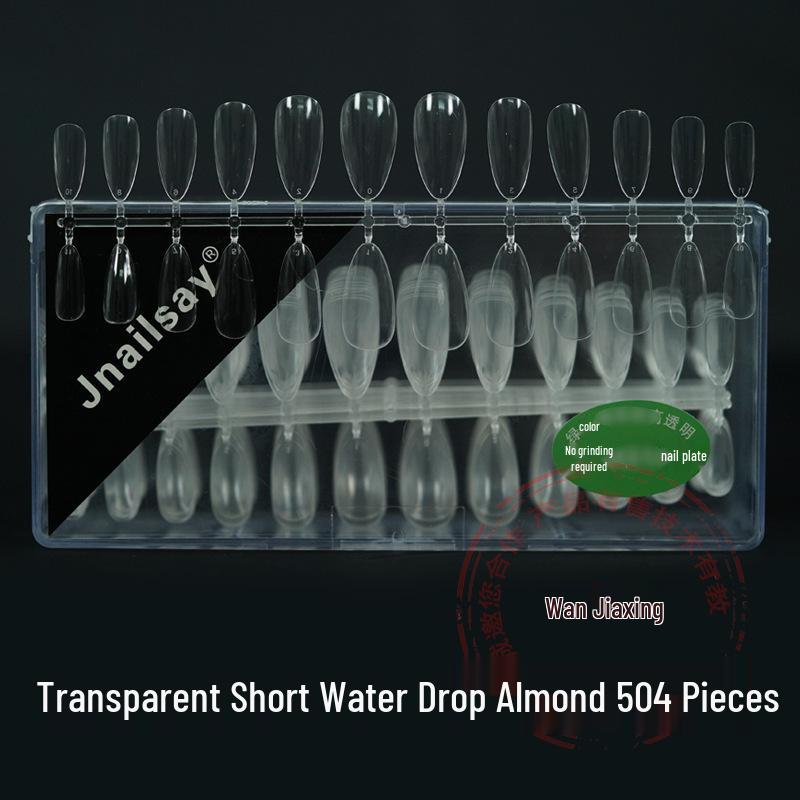 Boxed Nail Art Stickers: 500 Half & Full Cover Transparent Matte French Style Dual-Use Nail Tips