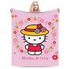 Good Night  Hello Kitty Blankets Fleece Cartoon  Lightweight Throw Blanket for Outdoor Travel Bedspread