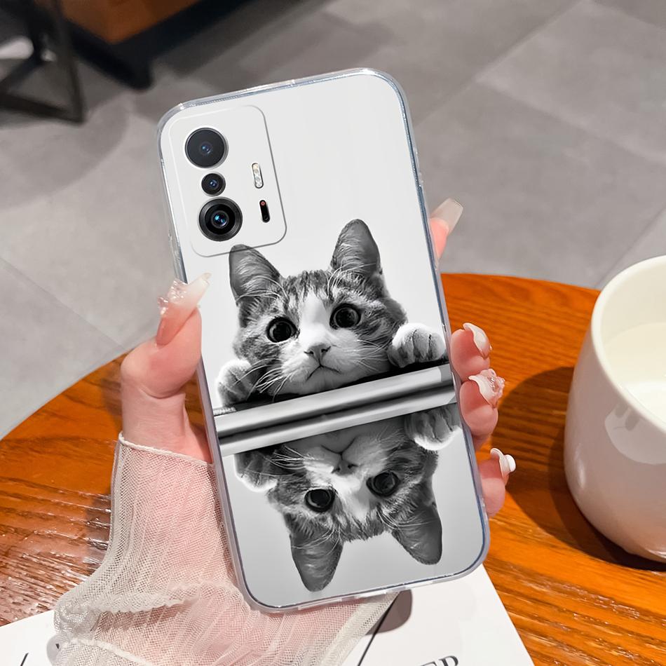 Phone Case For Xiaomi 11T Pro Creative Tag Soft TPU Silicone Clear Shockproof Bumper For Xiaomi 11 T Pro 11TPro Back Cover Coque