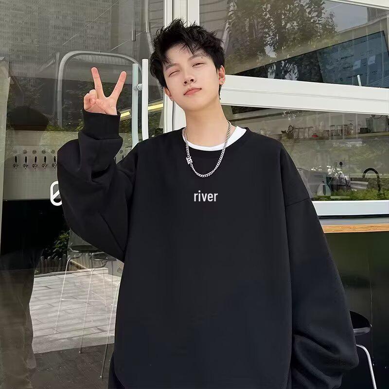 Men's Hong Kong Retro Hoodie - 2025 Autumn/Winter Trend, Loose Fit, Plus Velvet, Oversized Heavyweight Top