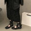 Fashion Comemore Cross Strap Women Ballet Flats Shoes Fashion Shallow Square Toe Spring Autumn Ladies Comfort Soft Sole Ballerina Shoes