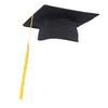Cappello di Laurea Nero Classico con Fodera Morbida e Nappe per Cerimonie Accademiche e Fotografia di Adulti
