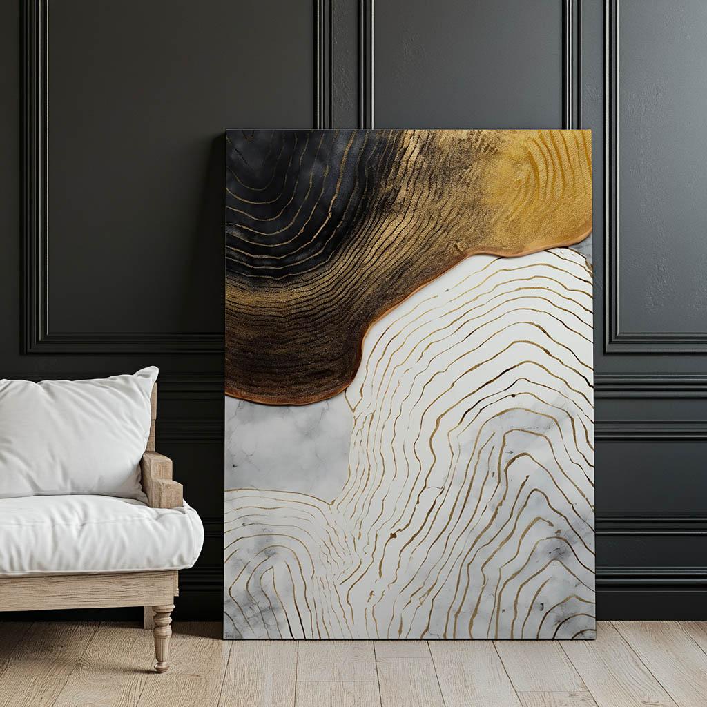 Golden Elegance Golden Elegance, 50X70 Cm, Unframed, Premium Canvas On Stretcher