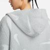 Nike Sportswear Phoenix Cozy All-Over Print Loose Long Knit Hoodie Women Tops Light-Smoke-Grey FD4283-077