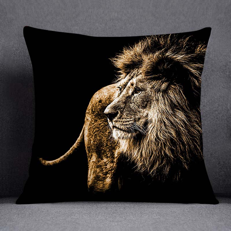 African Animal Beasts Home Decoration Pillowcase Square Pillowcase Home Office Decoration Cus On Cover