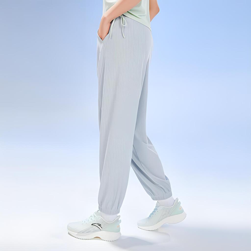 Anta Training Series Logo Mid-Waist Straight-Leg Joggers Women Joggers Gray 162327313-4