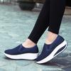 Women Slip-on Loafers Breathable Mesh Casual Walking Shoes Fashion Platform Shoes Rocker Shoes Wedge Heels