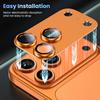 New For iPhone 16 Pro 15 14 Change 17 Pro Max Armor Camera Lens Protector Metal Case Ring Back Lens Tempered Glass Cover Cap
