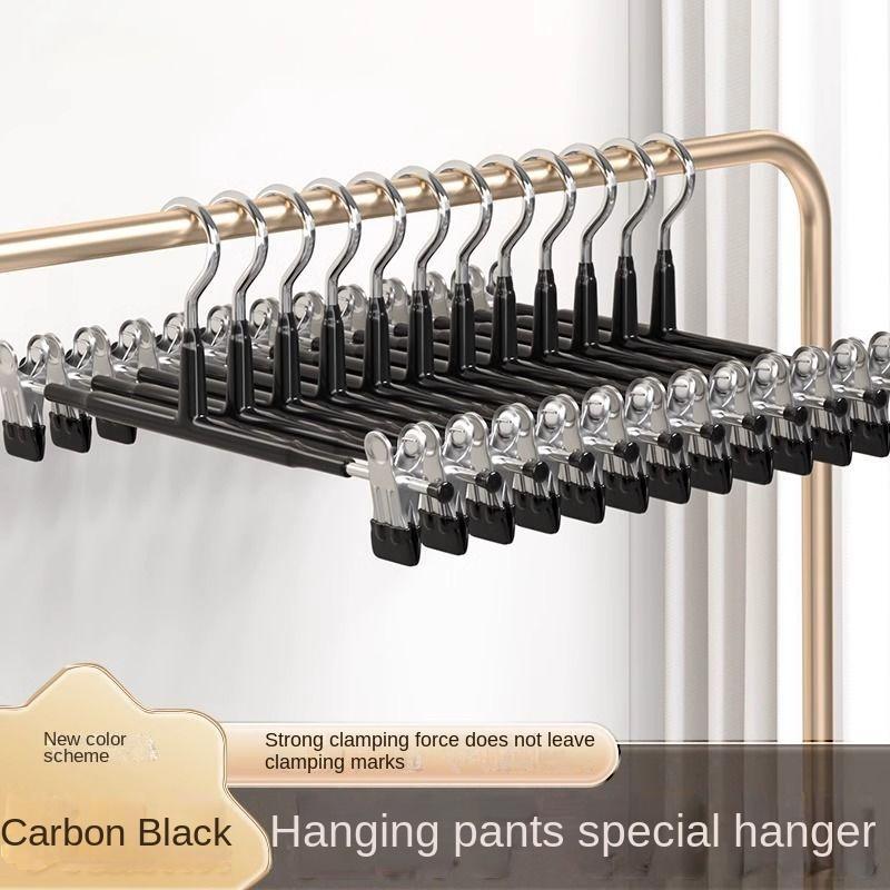 Pants Hangers with Clips Adjustable SkirtHangers for Women Non-Slip Trousers Hanger for Jeans Clothes Hangers for Pants