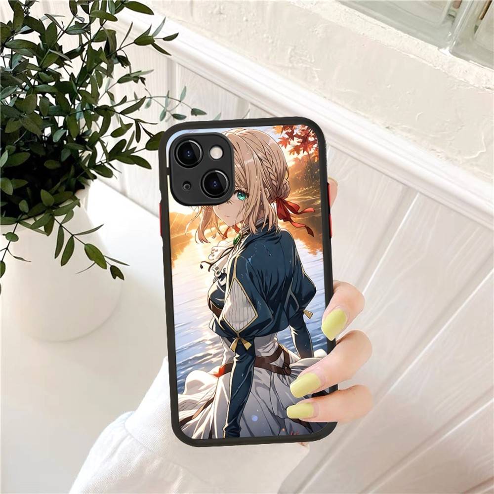 Violet Evergarden Phone Case For IPhone 16 15 14 X XR XS 7 8 Plus 11 12 13 Pro MAX 13mini Matte Shockproof Case