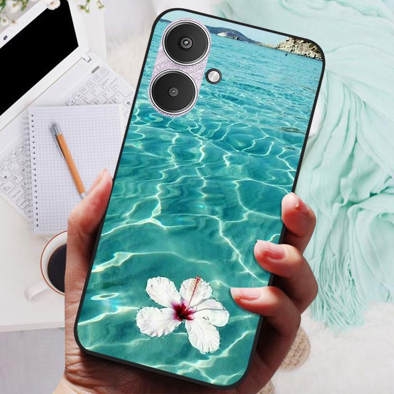 For Xiaomi Redmi 13C 5G Case Black Silicone Bumper Wolf Lions Soft TPU Covers for Xiaomi Redmi 13C 5G Funda Coque Protective