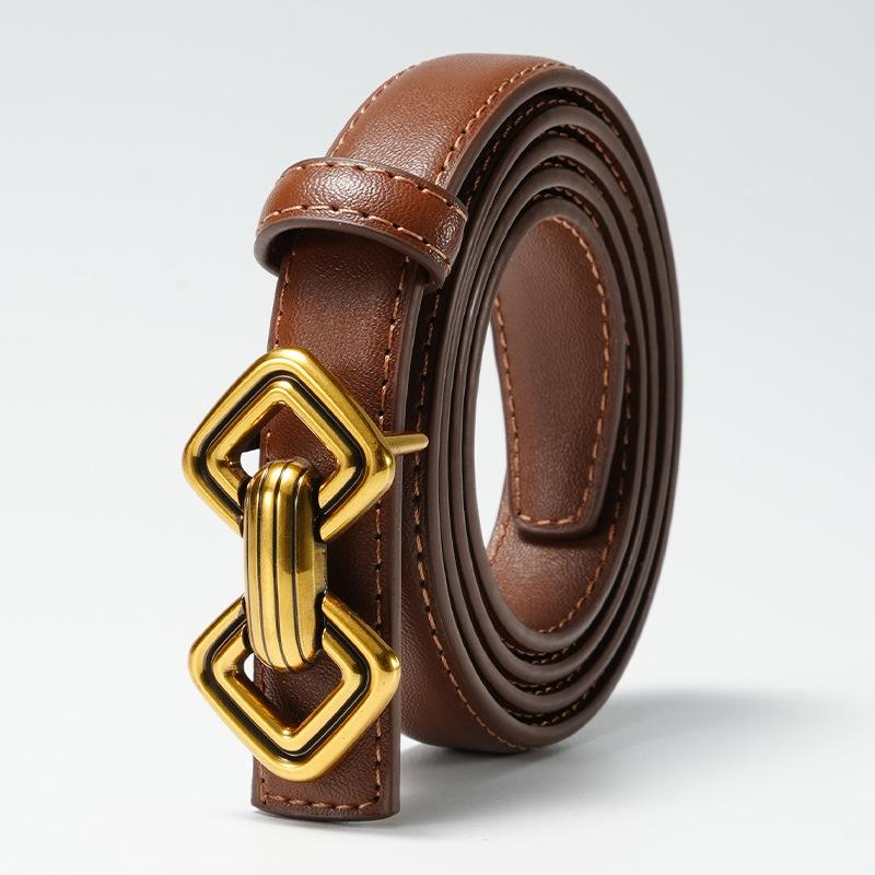 

Ремни для женских платьев Стильные и тонкие ремни Универсальные юбки нового стиля Женские ремни с гладкой пряжкой 105cm