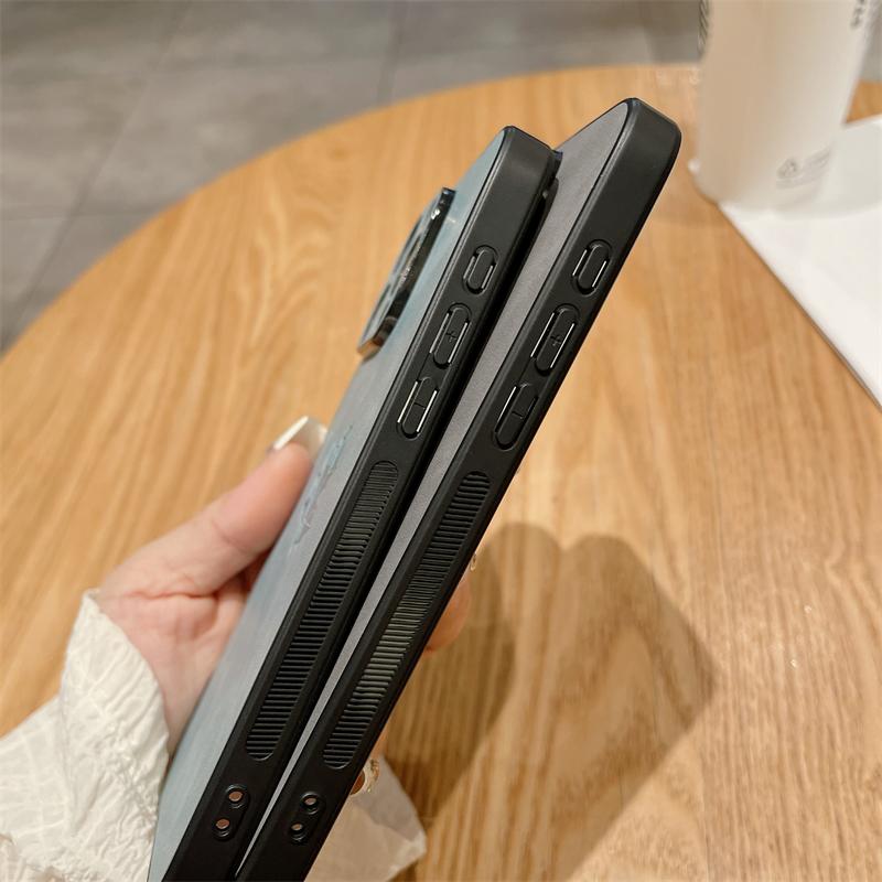 Luxury Matte Soft Suede Leather Maple Leaf Pattern Case For iPhone 15 14 Plus 13 11 12 Pro X XS Max XR Shockproof Silicone Cover