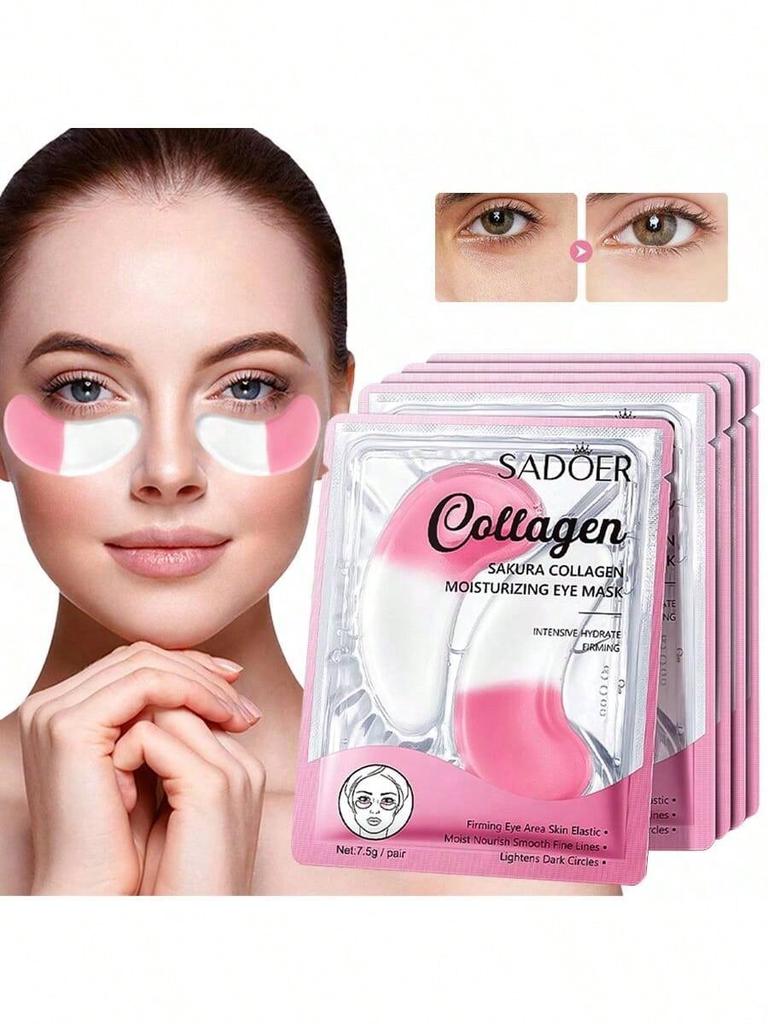1 Pair/3 Pairs/5 Pairs Collagen Moisturizing Eye Mask, Gel Eye Mask, Fades Fine Lines And Wrinkles