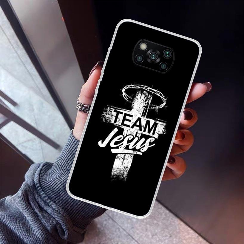 

God Jesus Pray Cross Phone Case For Xiaomi Poco X5 X6 X7 Pro F7 Ultra M7 Redmi 15C 15 13C 13 12C 12 10 10C 10A 9 9C 9T 9A Cover Redmi 10
