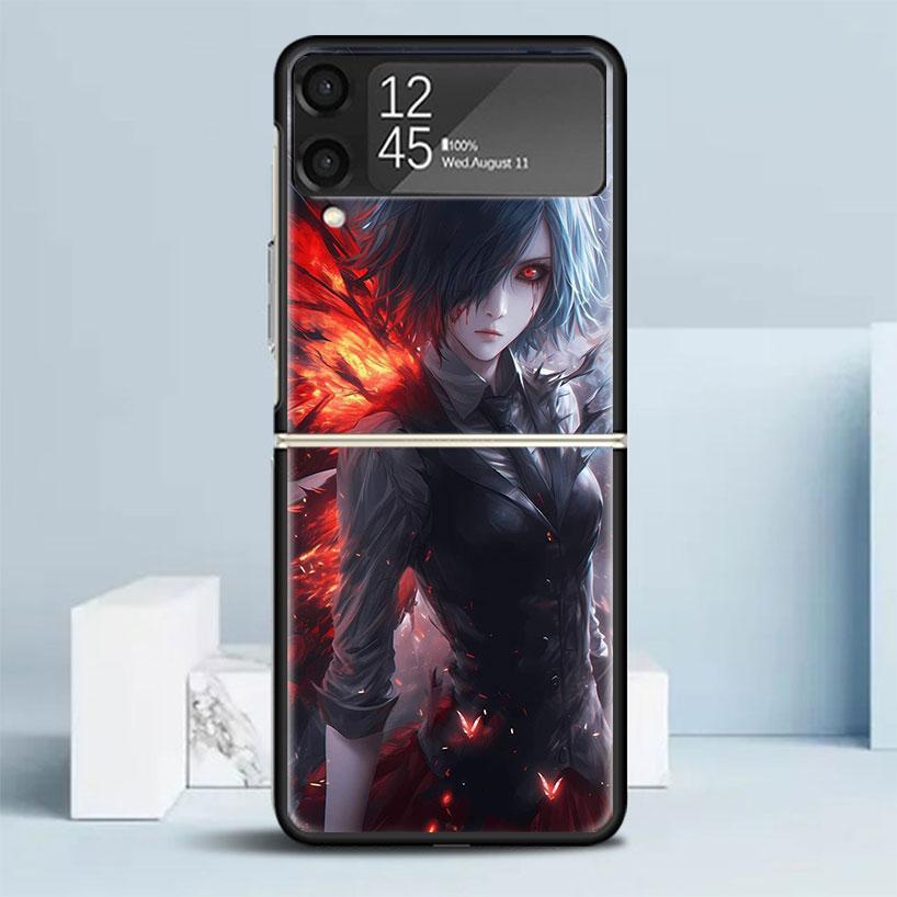 G-Ghoul Tokyo Touka Kirishima Phone Case For Samsung Galaxy Z Flip7 Flip6 5G Flip5 Flip4 Flip3 ZFlip 7 6 3 4 5 Shockproof Back C