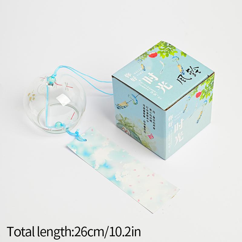 Japanese Wind Chimes Romantic Wind Bells Handmade Glass Hanging Pendants Outdoor Garden Decoration Ornaments Birthday Gifts