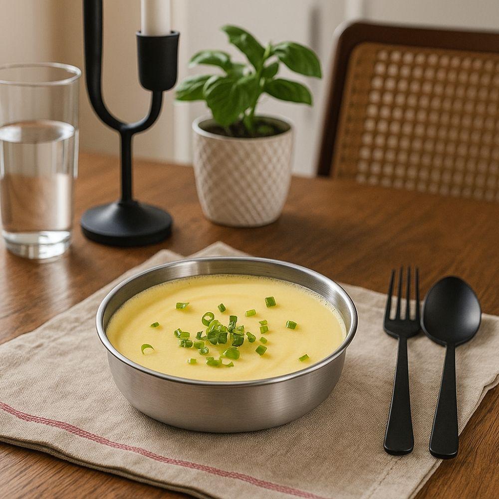 Large Capacity Steamed Egg Bowl Fall-resistant Rust-proof Stainless Steel Bowl Nonstick with Lids Rice Bowl Food Storage
