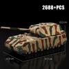 Army Style High-Standard-Quality Ww2 High-Quality 2688Pcs High-Quality Germany High-Quality Panzer High-Quality Viii High-Quality Maus Large Size
